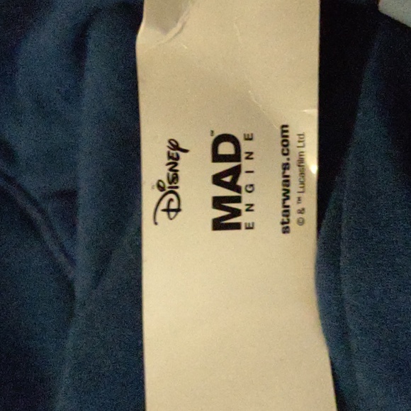 Star Wars Disney Grogu Graphic Sun Blue Oversized Cotton Drawstring Hoodie S NWT - Picture 7 of 9